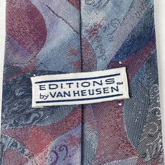 Edition by Van Heusen Mens Tie Blue Floral - Picture 2 of 6